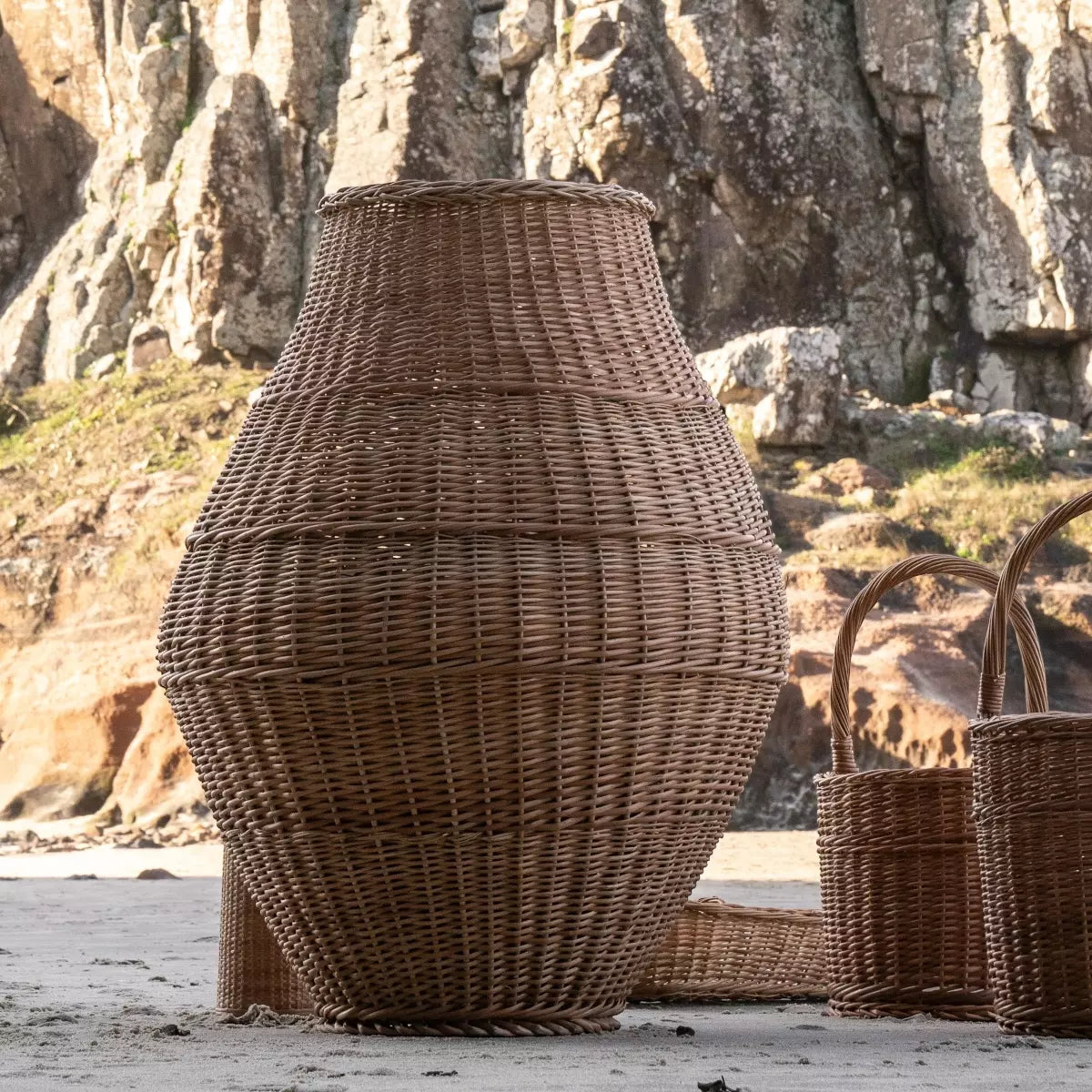 Vaso Grande em Vime 85 x 60 x 35cm
