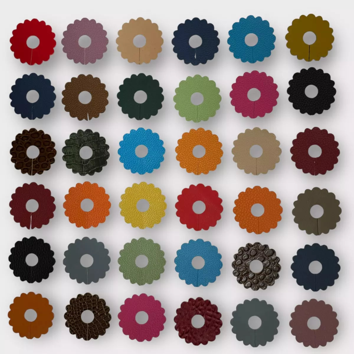 Kit Marcador de Taça e Copo Colorido Couro 6cm