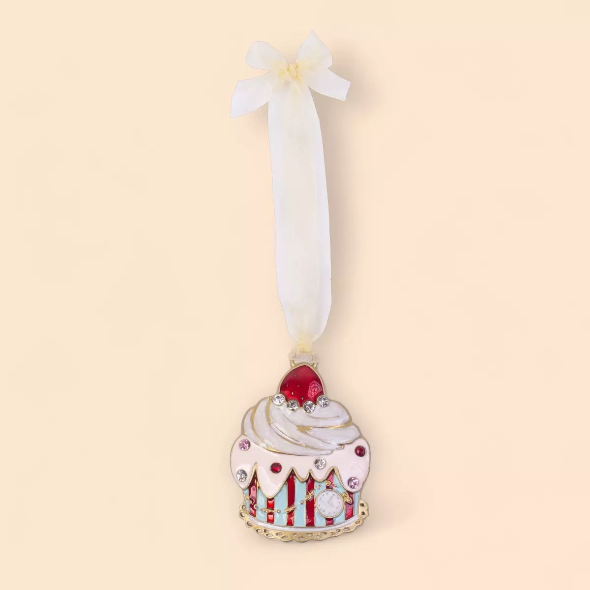 Pingente de Parede Cupcake Metal Colorido 6,50 x 0,50 x 5,50cm