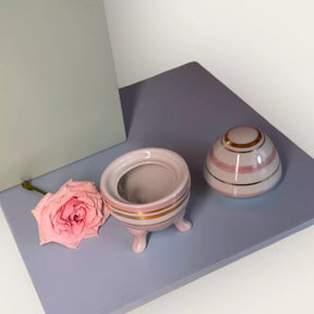 Porta-Joia Porcelana Ovo Rosa 5,50 x 8cm