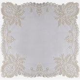 Guardanapo Off White Arabescos Tule e Renda  48 x 48cm