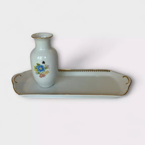 Vaso de mesa Porcelana Filete Ouro 8 x 15,50cm